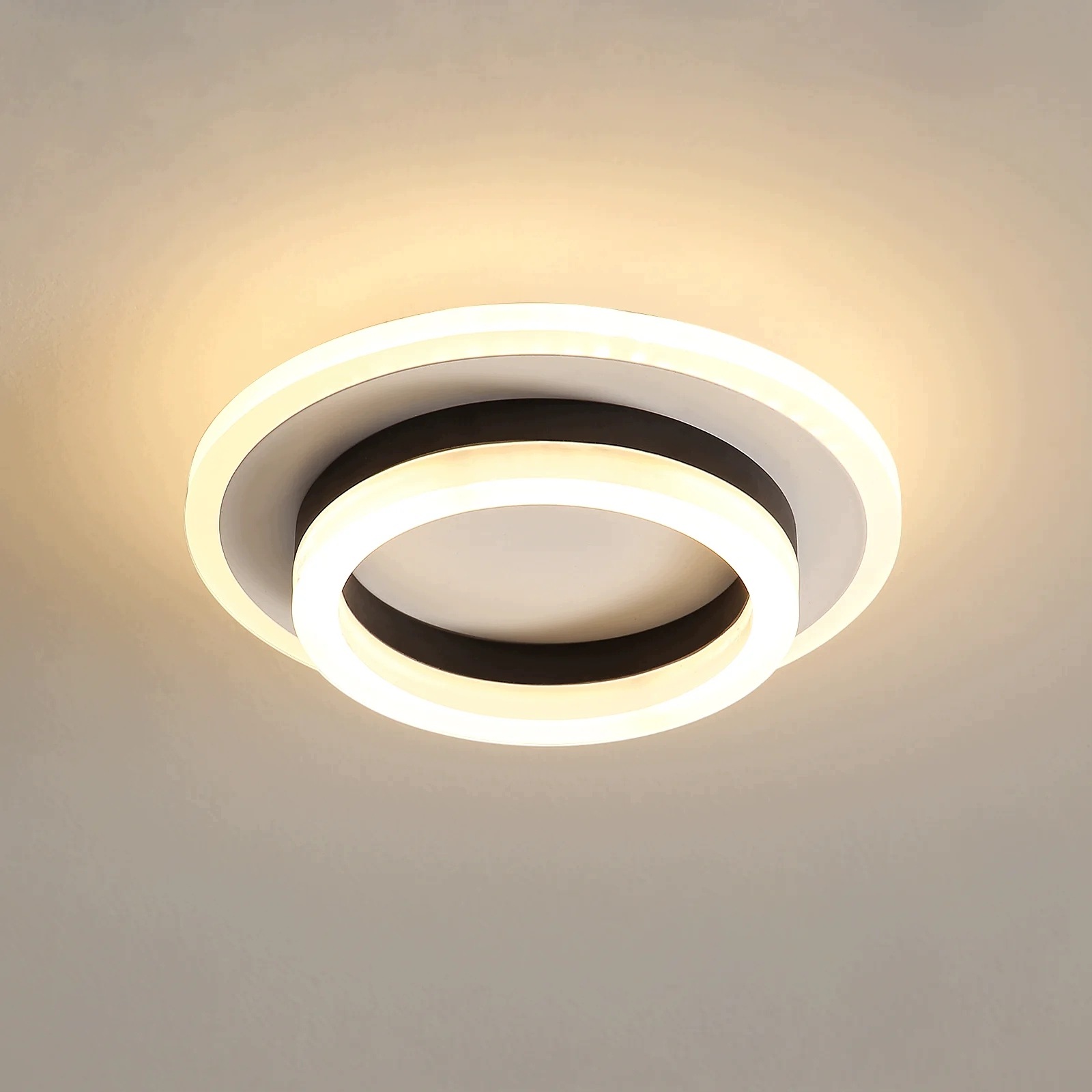 Stropní svítidlo Led, černé, závěsné, bílé, moderní, do obývacího pokoje, 3000K, 24W