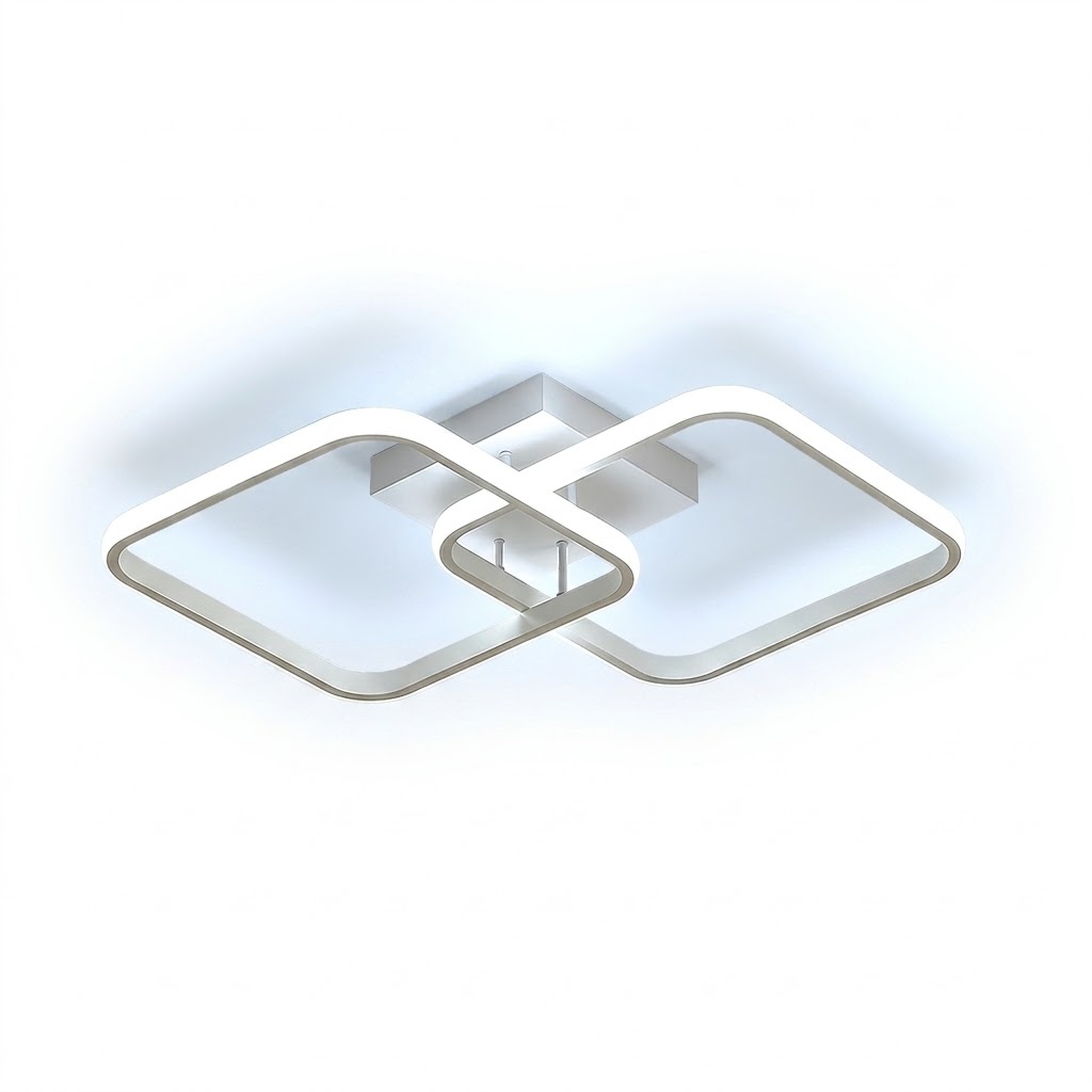 СВЕТОДИОДНЫЙ ПОТОЛОЧНЫЙ СВЕТИЛЬНИК ЛЮСТРА КВАДРАТНЫЙ СОВРЕМЕННЫЙ 42W 6500K