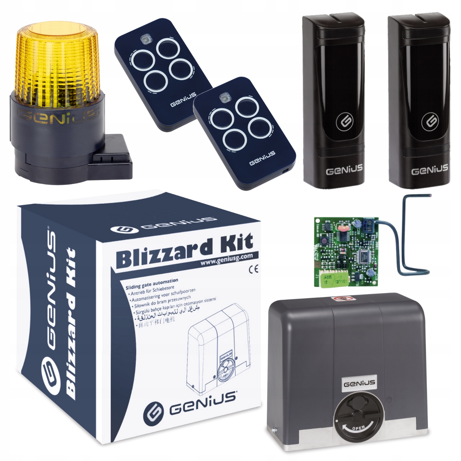 Genius Blizzard 500 Lampa Guard 230V Pilot Echo 2ks Pohon posuvné brány