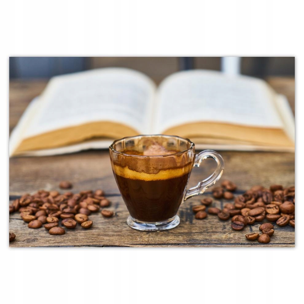 

Plakat samoprzylepny 60x40 Kawa Kawka Coffee Kaffe