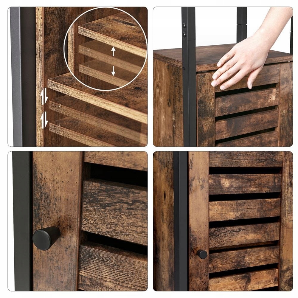 SZAFKA STOJĄCA LOFT VINTAGE RUSTYKALNA industrial Kolor mebla odcienie brązu