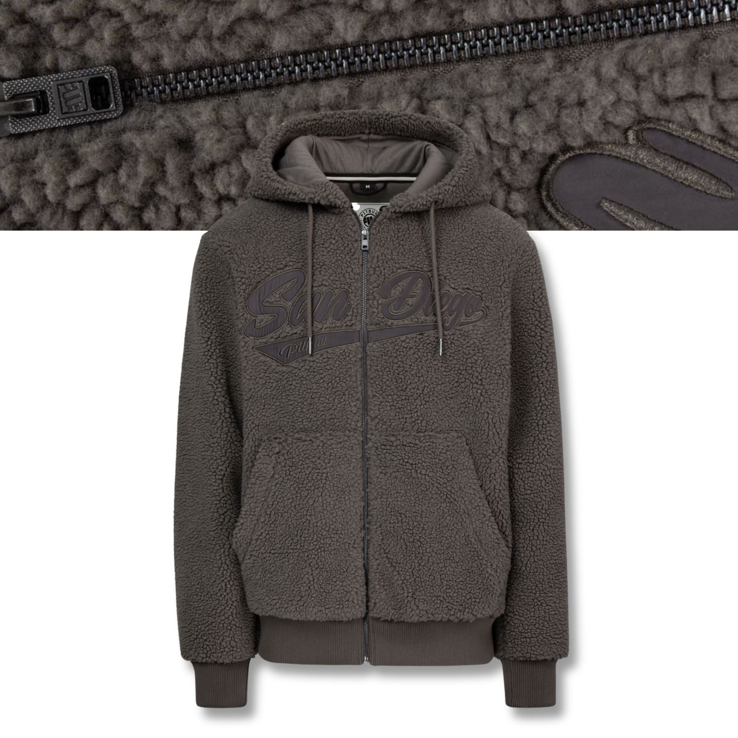 Pánská Rozepínací Mikina s kapucí Pitbull Galaxy, silná plyšová, teplá