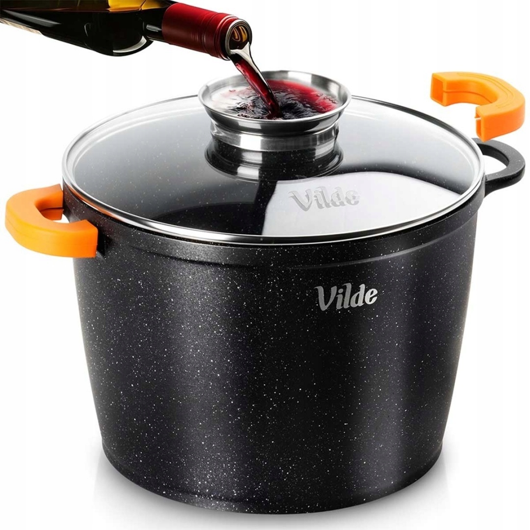 Hrnec Vysoký 6,7 L 24 cm S Víkem A Aromatizací Terruna 199110