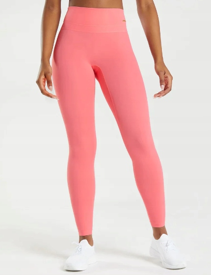 Gymshark Legginsy Damskie Różowe Sportowe Długie S 0Z3G5_A*
