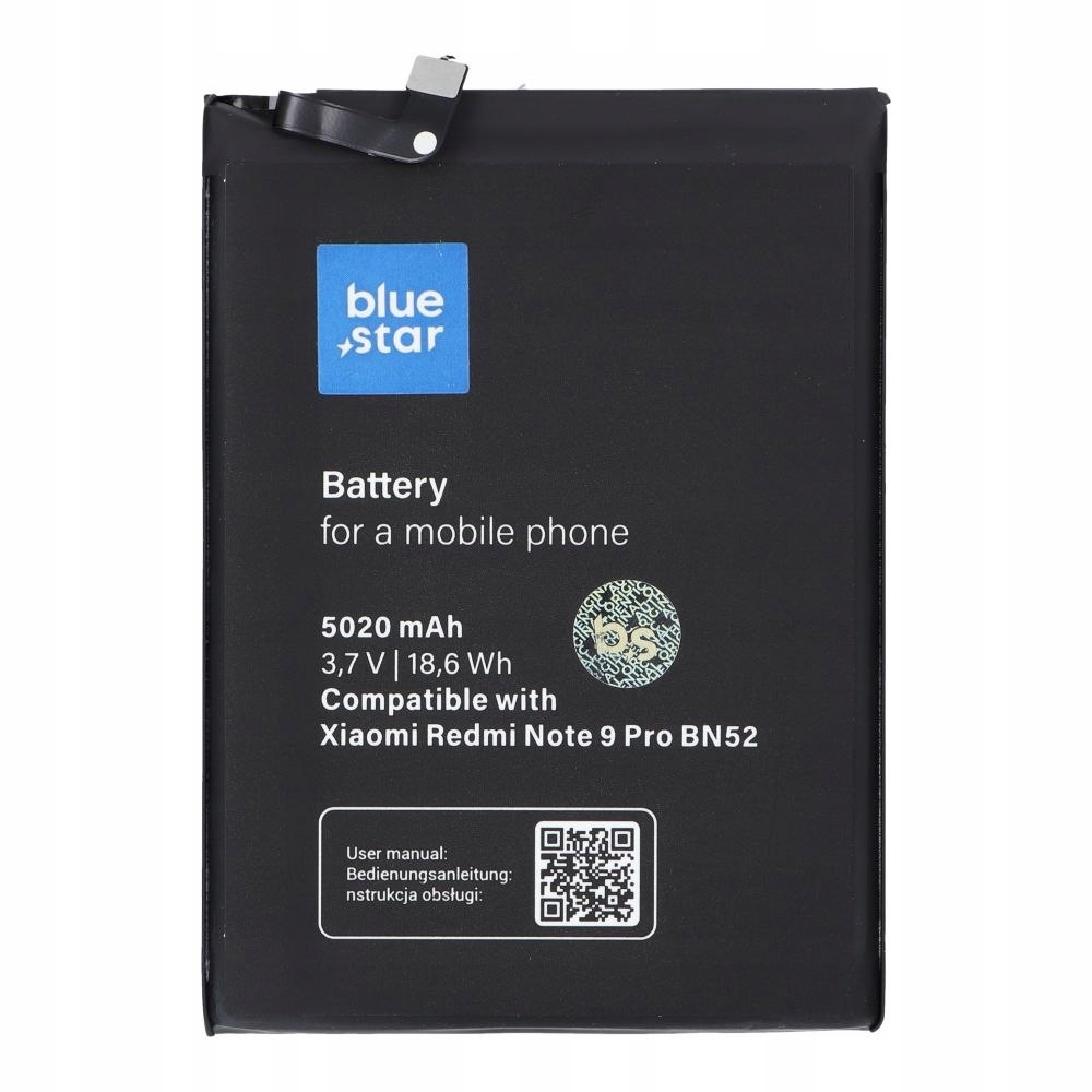 Blue Star Bateria do Xiaomi Redmi Note 9 Pro (BN52) 5020 mAh Blue Star