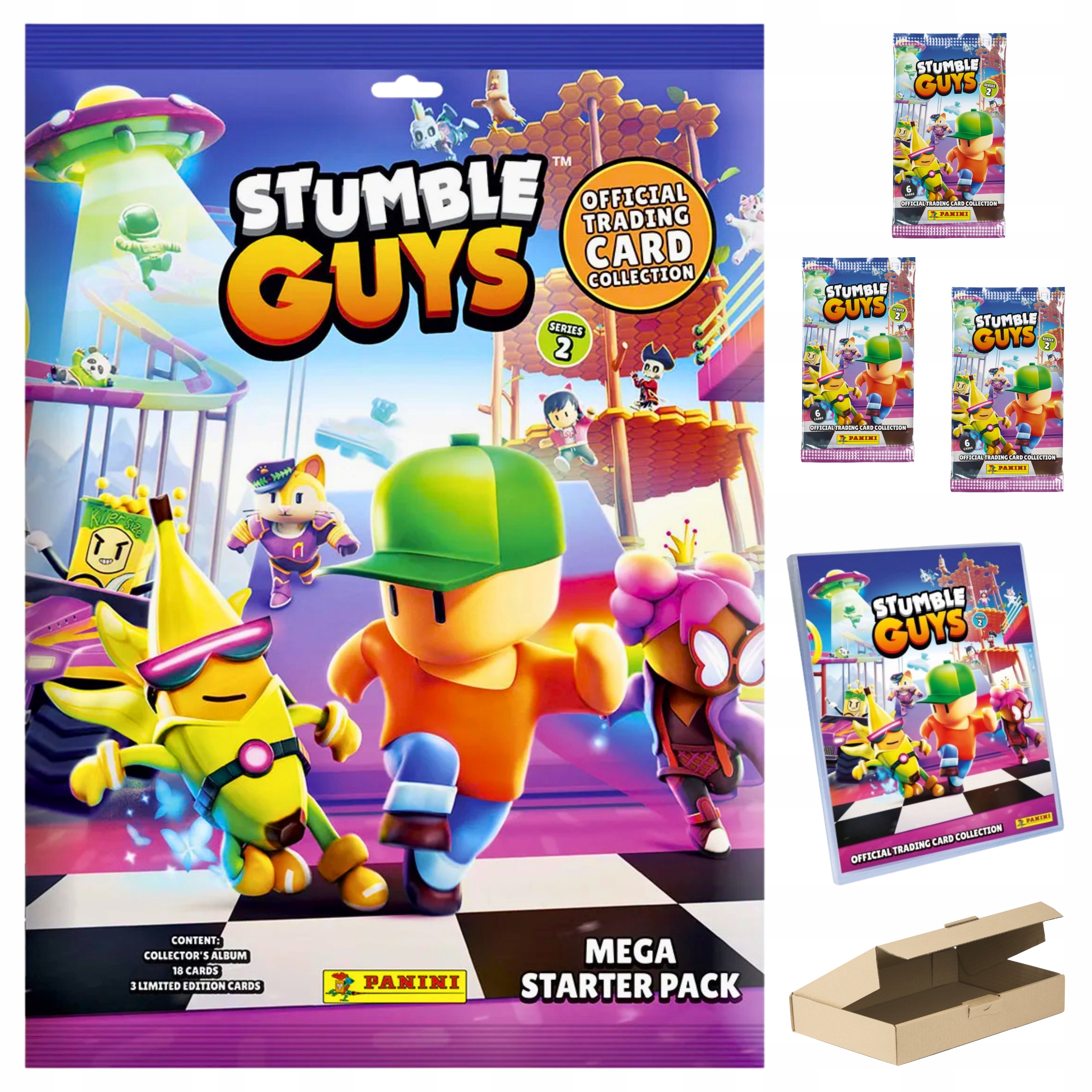 Album na Karty Stumble Guys Seria 2 Panini Saszetki Zestaw Startowy
