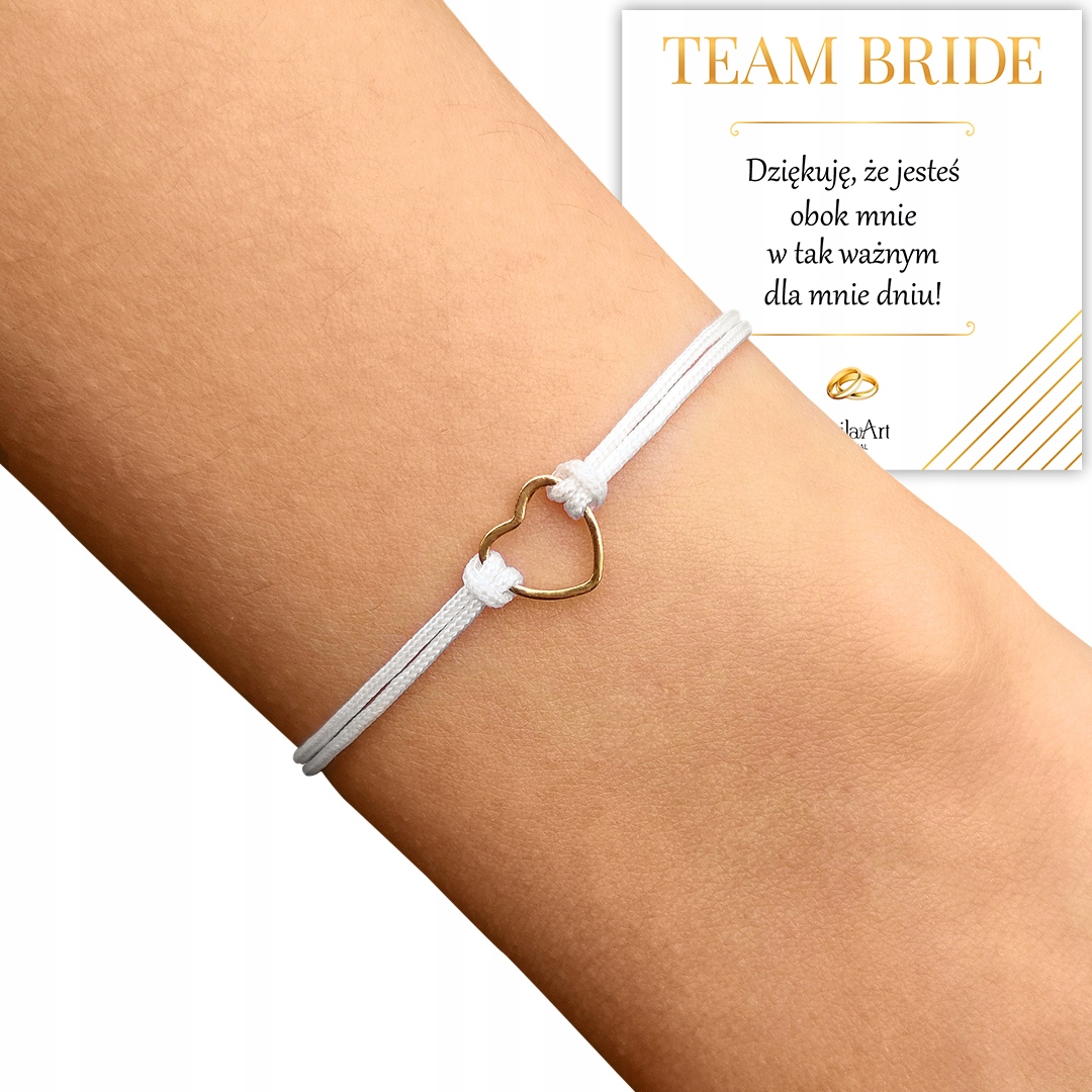 Náramek Na Rozlučka Se Svobodou Zlatý Team Bride She Srdce Poděkování