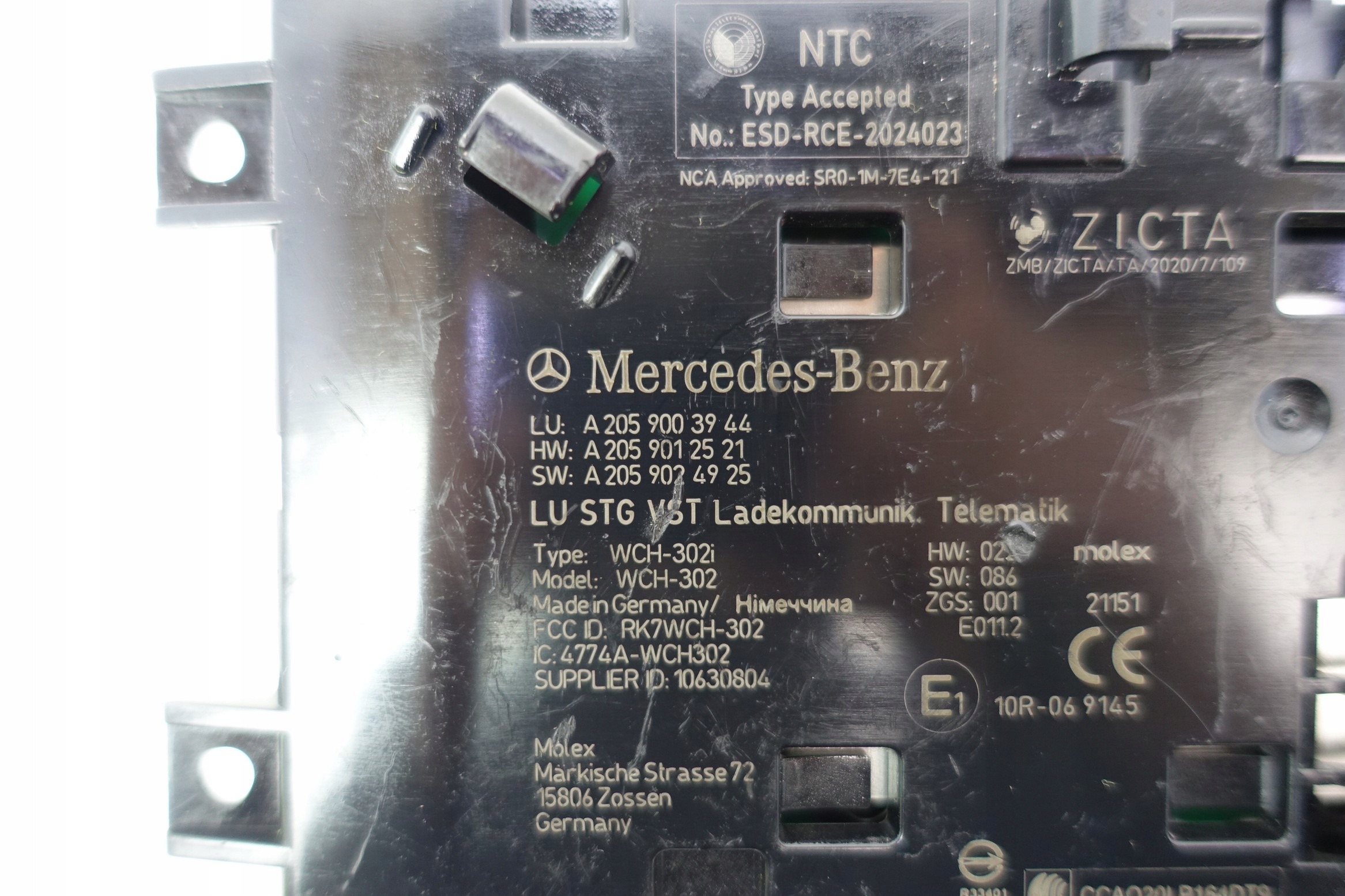 Module LADOWARKA INDUKCYJNA MERCEDES A2059003944