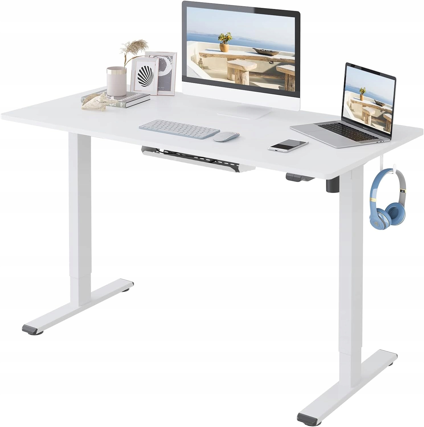 Biurko prostokątne Flexispot 120 x 60 x 121 cm biały