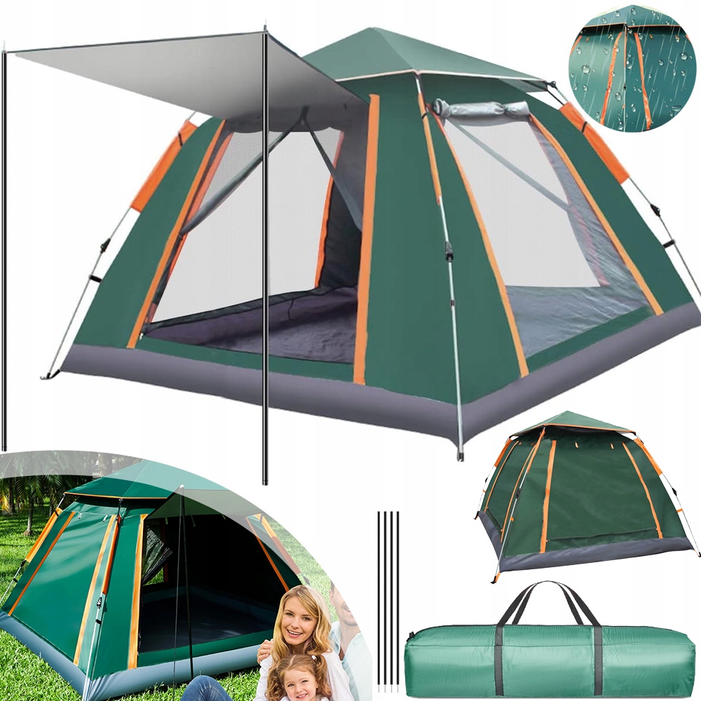 Namiot Automatyczny Samorozkładający 3-4 Osobowy 205X205X145CM Przenośny