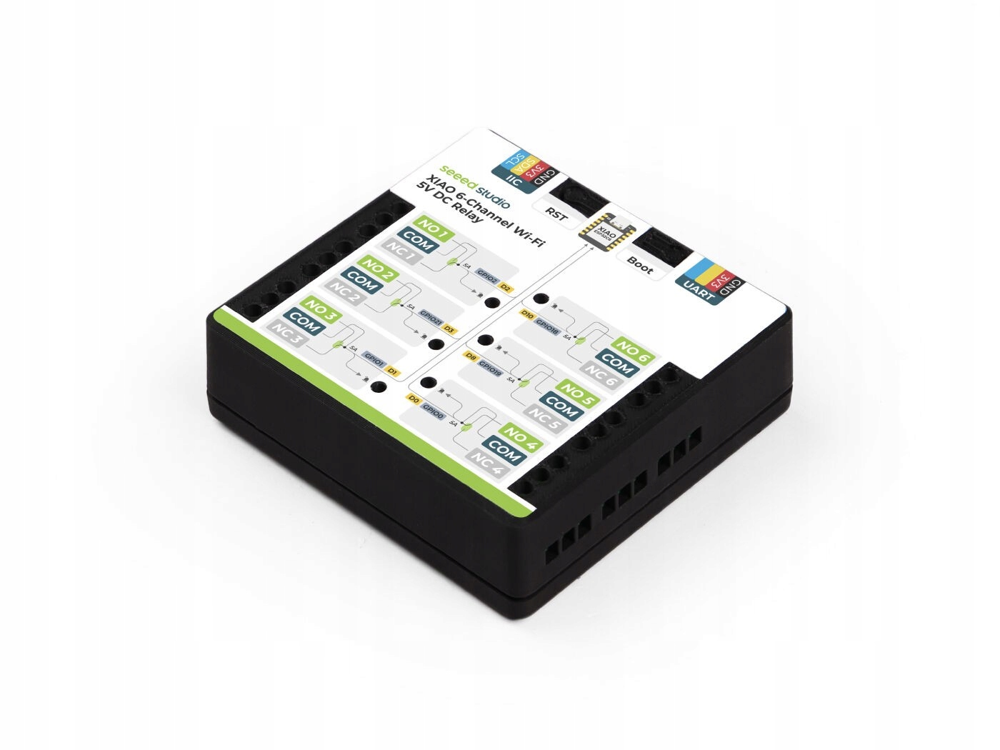 Xiao 6-Channel Wi-Fi 5V DC Relay moduł z 6 przekaźnikami 5VDC i WiFi