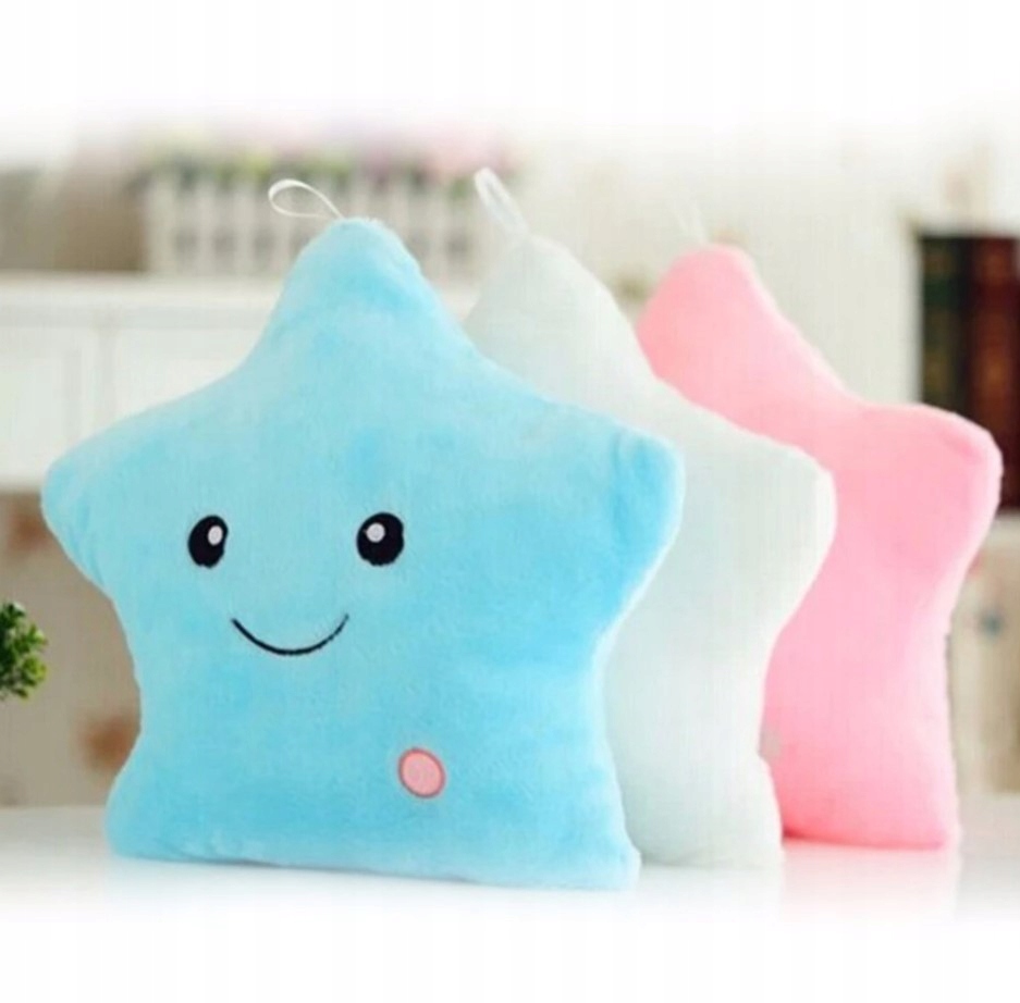 Pluszowa poduszka iluminacyjna LED BIAŁA gwiazda Marka inna