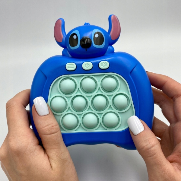 GRA ZRĘCZNOŚCIOWA POP IT POPIT ELEKTRYCZNA ANTYSTRESOWA NIEBIESKA Model STITCH