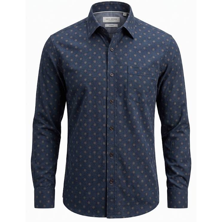 Ego Man košile pánská S0303-03 slim fit M tmavě modrá