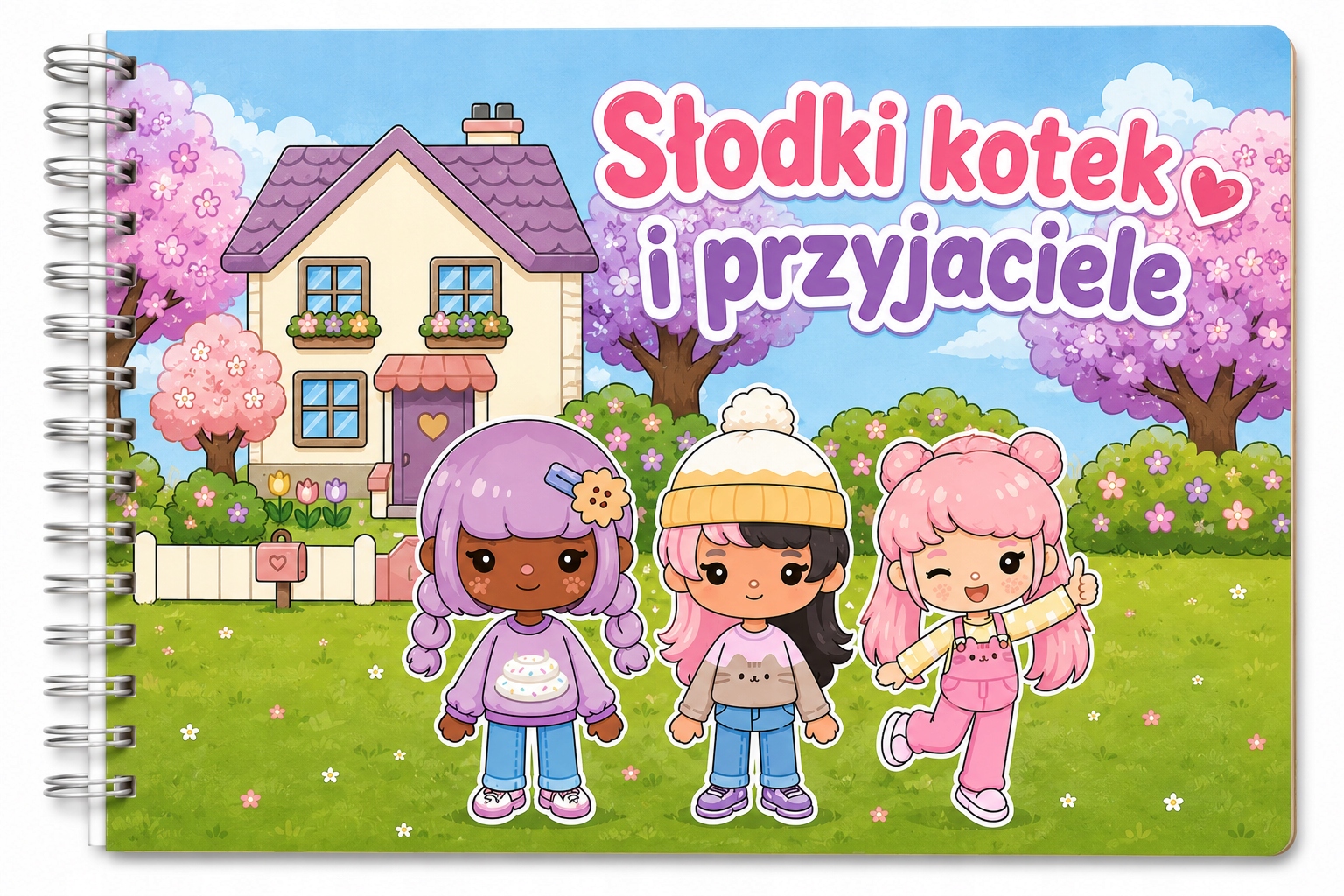 Toca Boca Sladká kočička kreativní kniha na suchý zip ve formátu A4