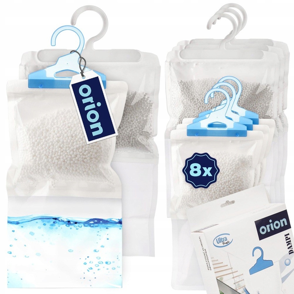 8x Pohlcovač Vlhkosti, odvlhčovač vzduchu do místností skříně, věšák