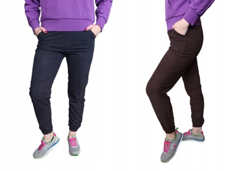 SPODNIE DRESOWE PRĄŻKOWANE DAMSKIE 6XL/7XL