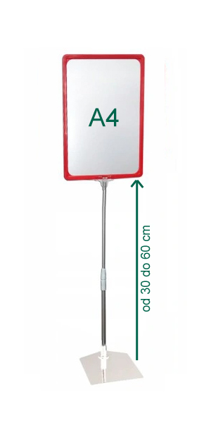 STOJAK NA ULOTKĘ A4 REKLAMOWY PLAKATOWY STATYW Format A4