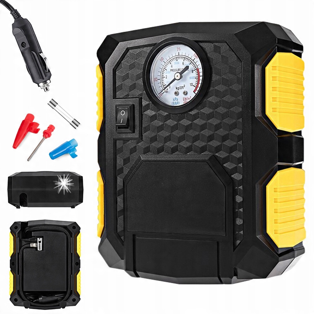 

Kompresor Samochodowy Pompka Sprężarka 12V Led 150