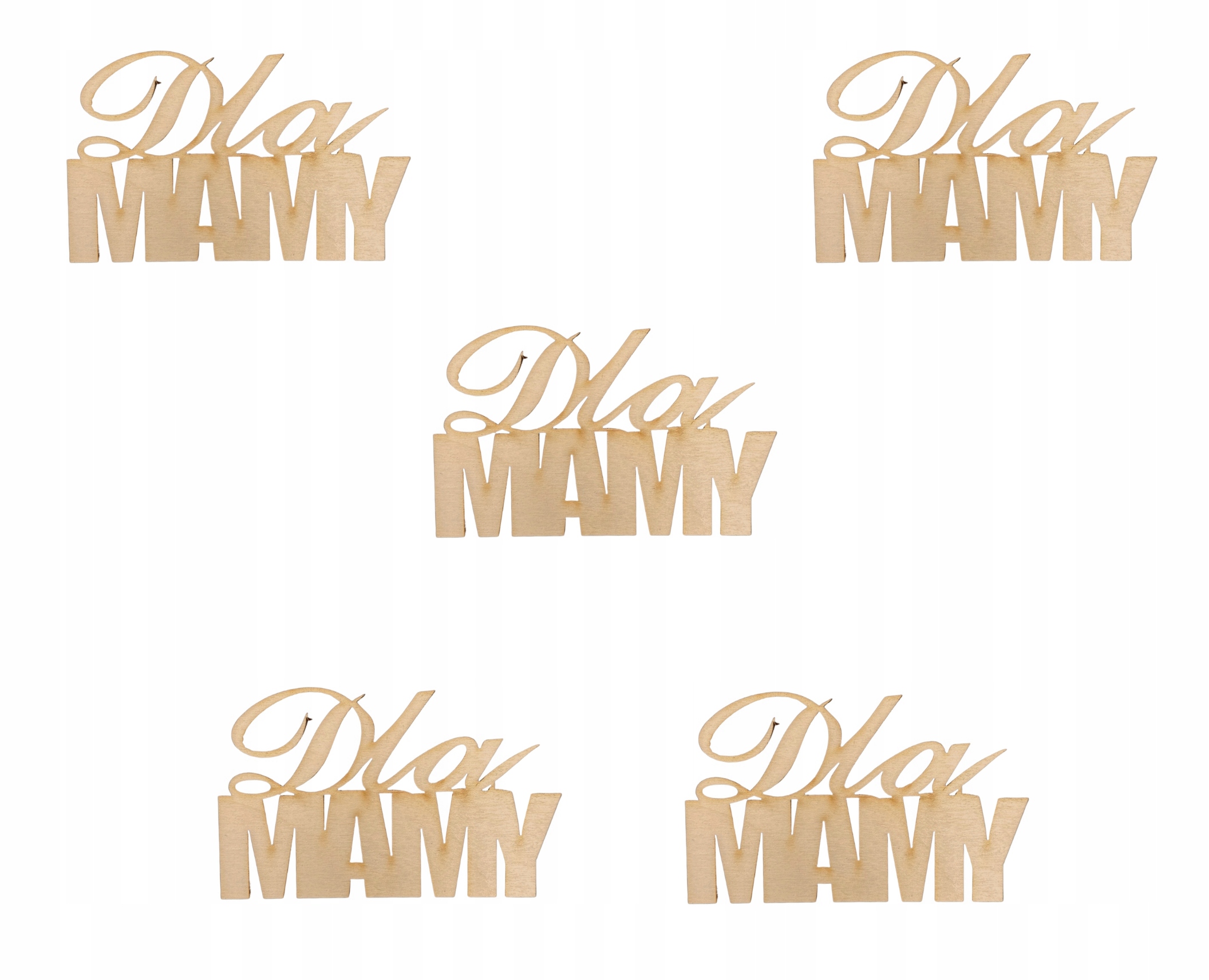 Drewniany Napis Dla Mamy Dzień Matki Scrapki 5 Szt