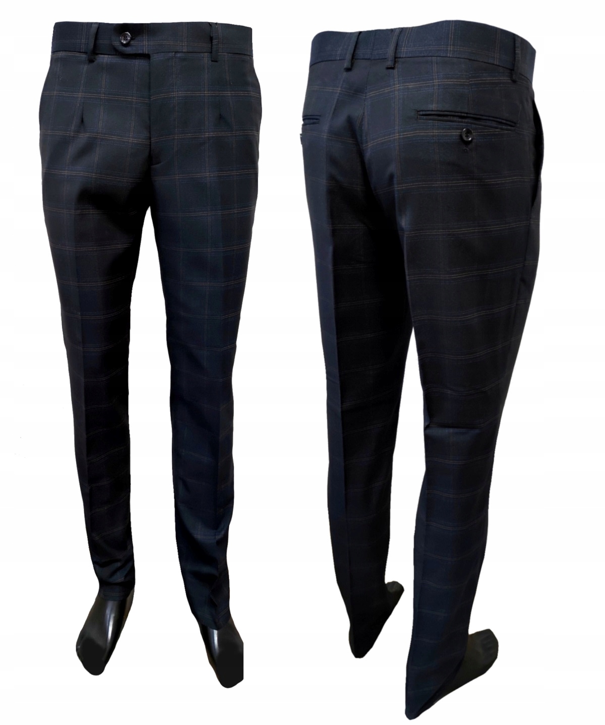 Kostkované Návštěvní Kalhoty 80 cm-122 cm Výška 182