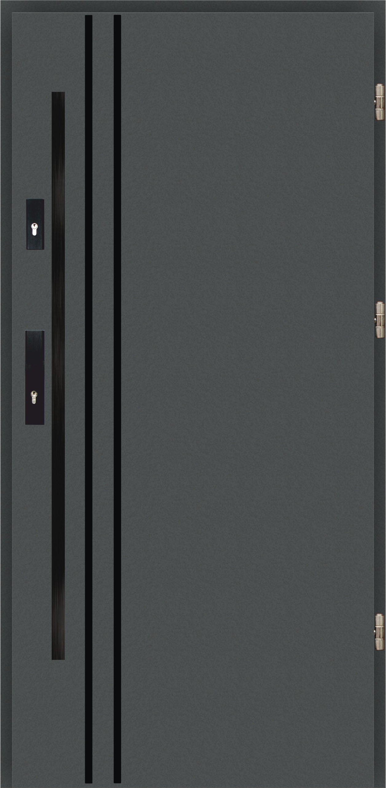 Drzwi Ud 1,1 Lux 72mm Ap 1 z Antabą Black Antracyt Prawe 80 do wewnątrz