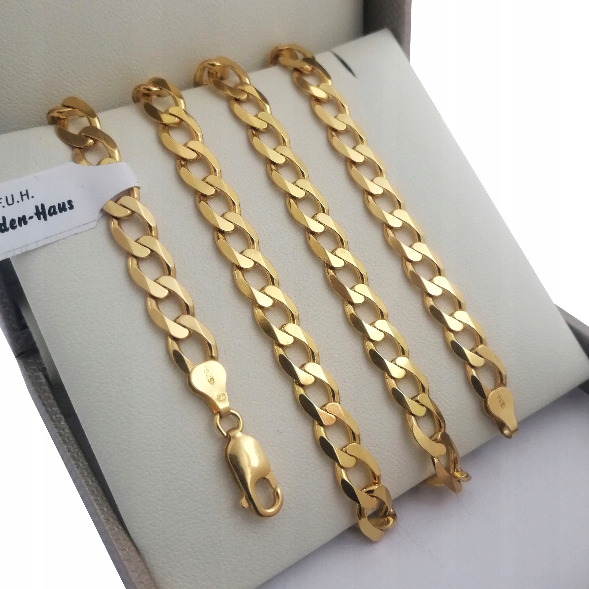 Řetízek Golden Haus Pancr Masivní Stříbro 925 pozlacený 60 cm
