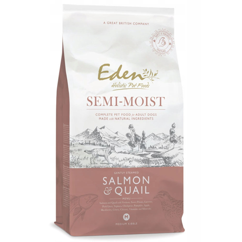 Levně Eden Salmon & Quail Polovlhký Losos A Křepelka M 2kg Střední Plemena
