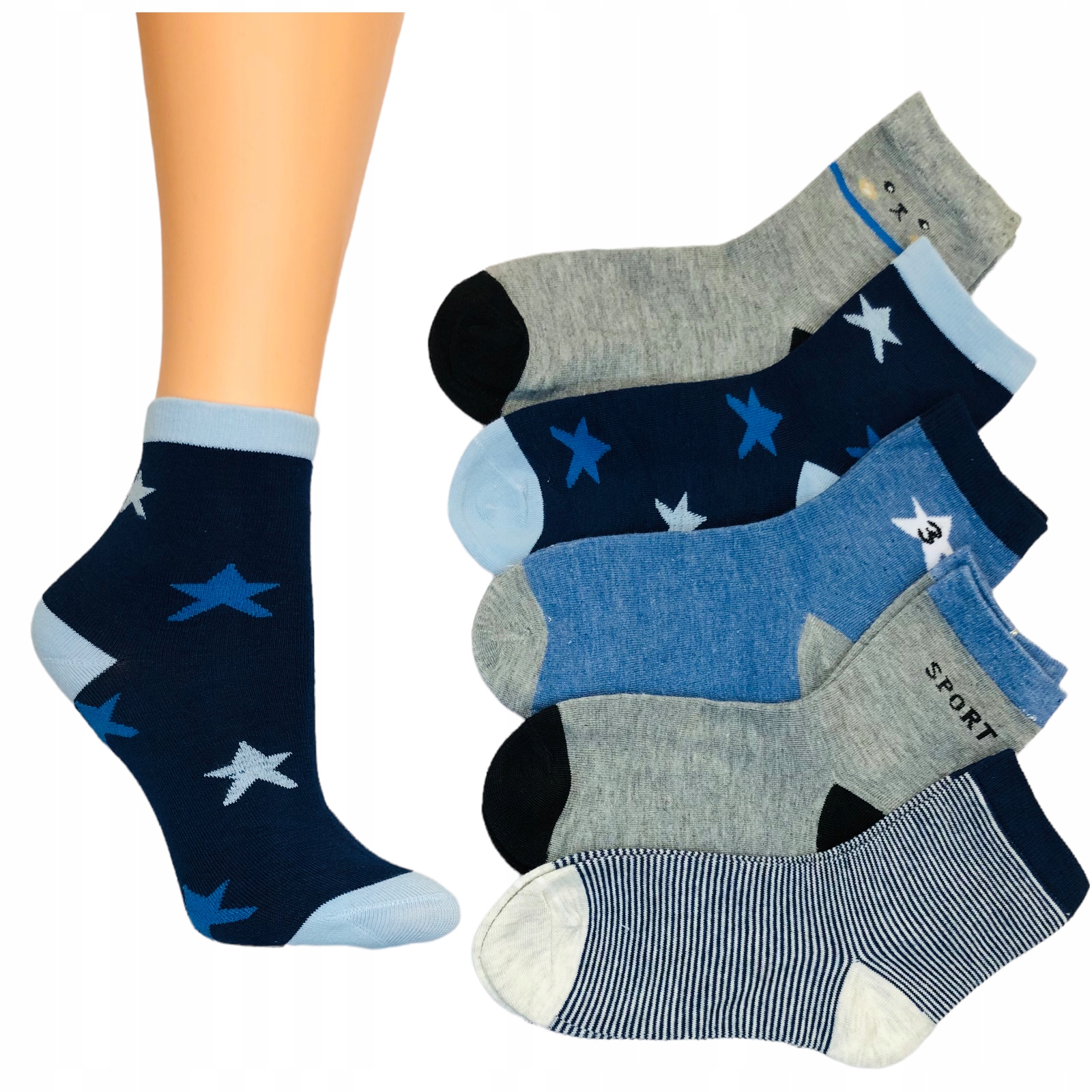 

5X Skarpety Dziecięce chłopięce bawełniane 31-34