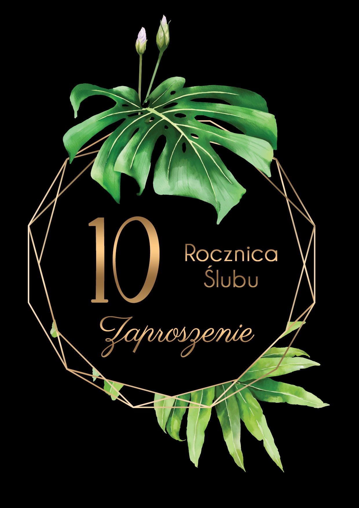 ZAPROSZENIE NA ROCZNICĘ ŚLUBU - Luxury Anniversary Wykończenie papieru nie dotyczy