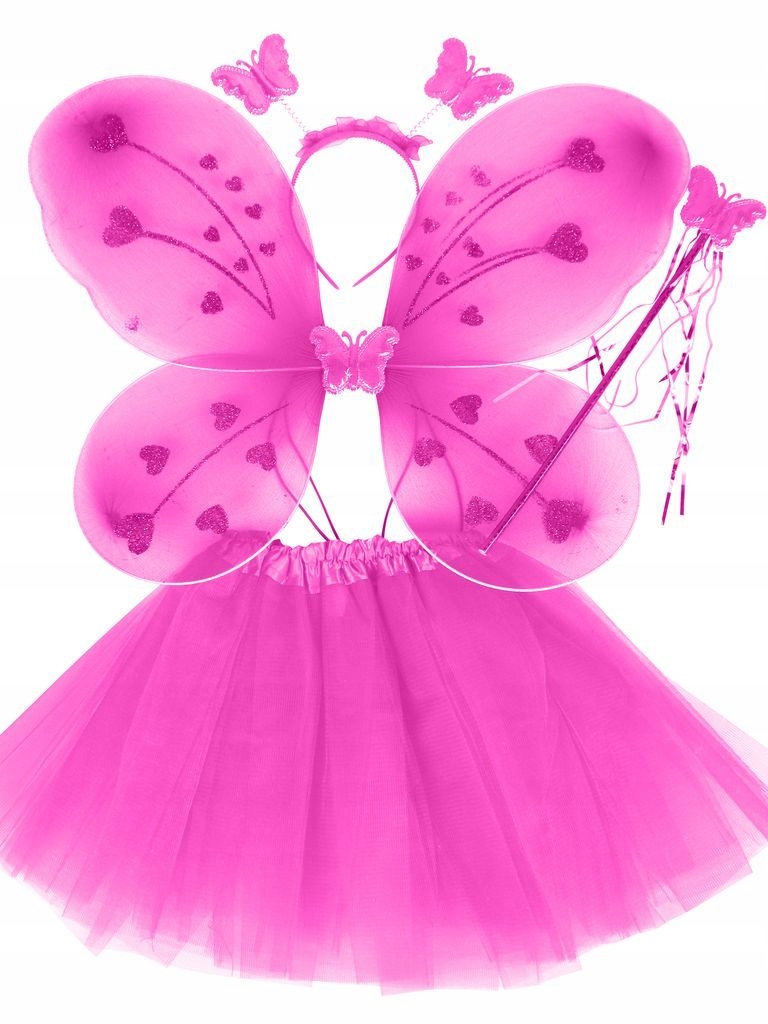 

Strój Motyl Motylek Wróżka Różowy Impreza Dł. 50CM