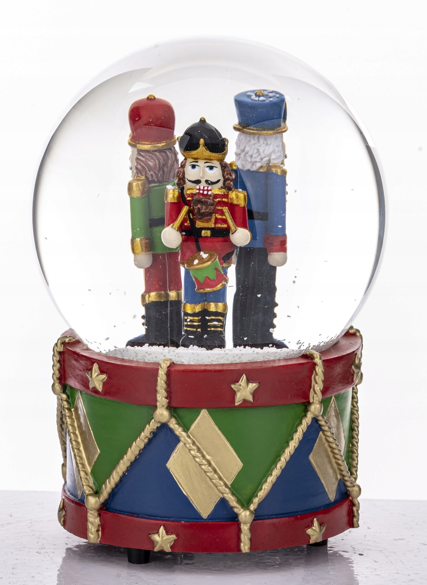 KULA ŚNIEŻNA SZKLANA POZYTYWKA DZIADEK DO ORZECHÓW Szerokość produktu 9 cm