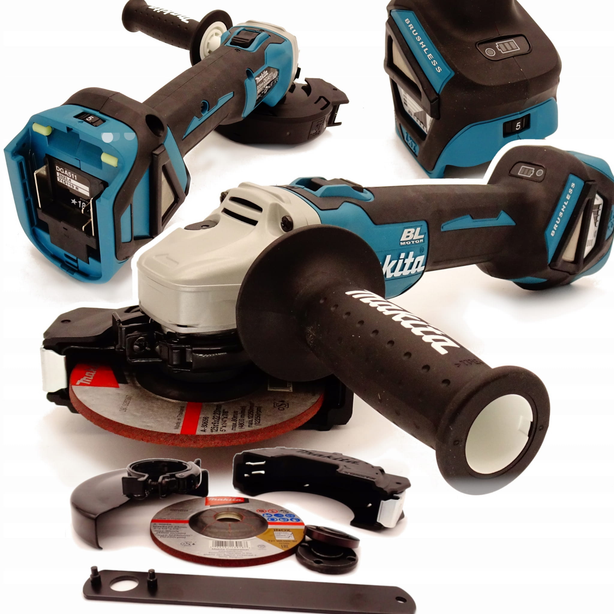 Makita DGA511Z Szlifierka kątowa akumulatorowa 18 V Lxt 125mm Body 5 Biegów