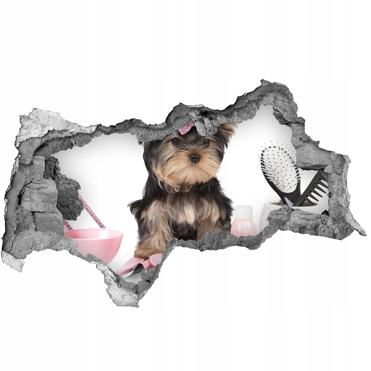 

Dziura 3d fototapeta Yorkshire kosmetyka 95x73