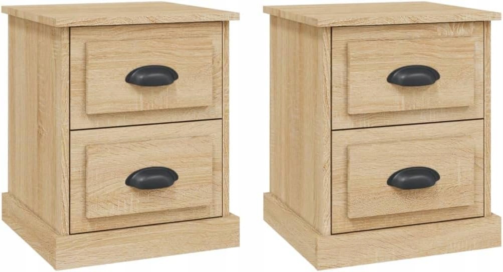 Nočné Stolíky, 2 ks, dub sonoma, 39x39x47,5 cm