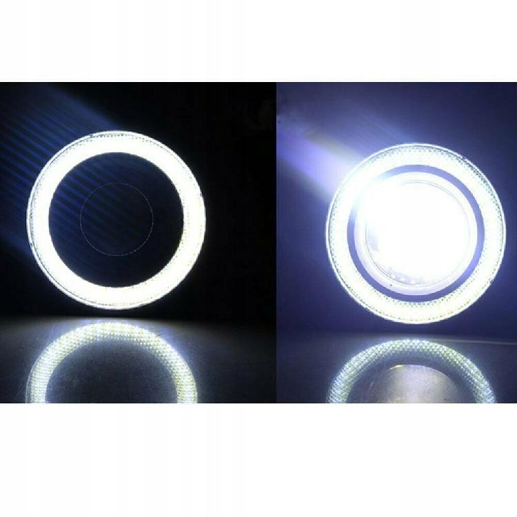 2W1 ŚWIATŁA DZIENNE LED OKRĄGŁE HALOGENOWE DUOLIGHT Strona zabudowy lewa