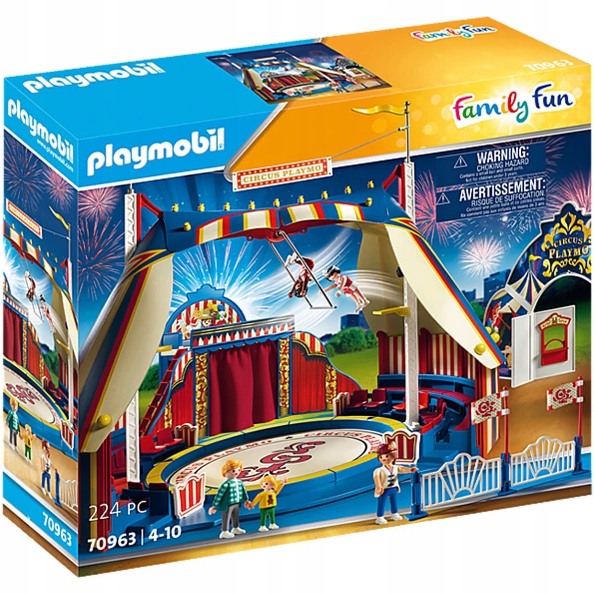 PLAYMOBIL 70963 Circus Tent z trapezem, 5 figurek, dla dzieci lat