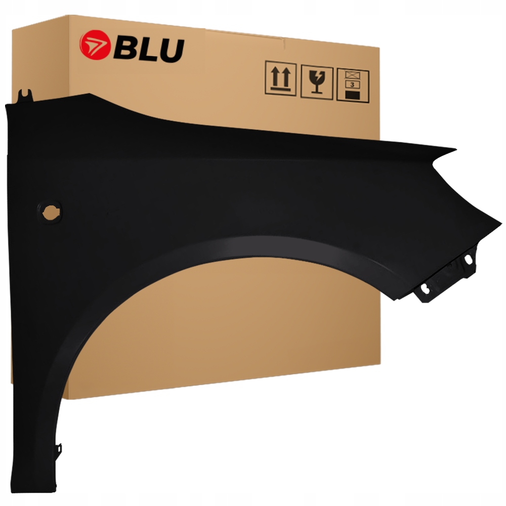 Blu Blatník Škoda Fabia 2 5J Roomster 9910 pravý černý 07-15 přední pozink