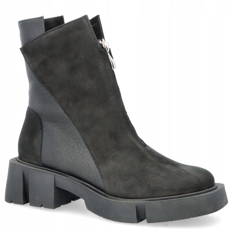 Pohodlné kotníkové boty z kůže Tymoteo 2164/1 Černá 37