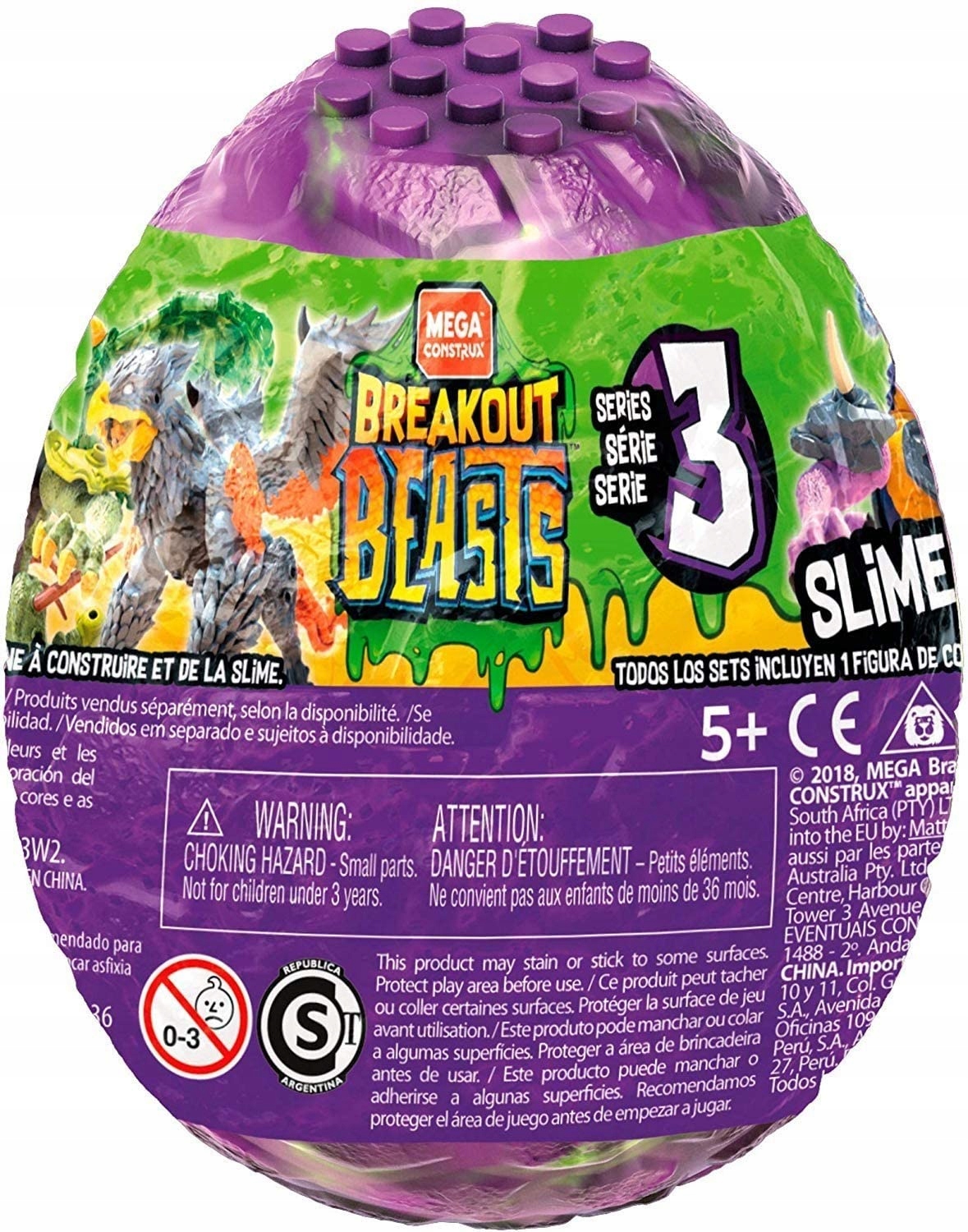Mattel Breakout Beasts Jajo ze slimem GCK31