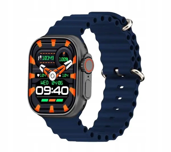 Chytré Hodinky Kiano Watch Solid 49 mm Nfc Ip 68 Gps Tmavě modré