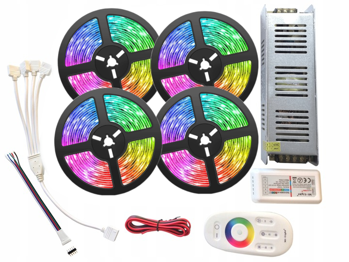 ZESTAW Taśma 1200 LED RGBW 20m Biała CIEPŁA 5050