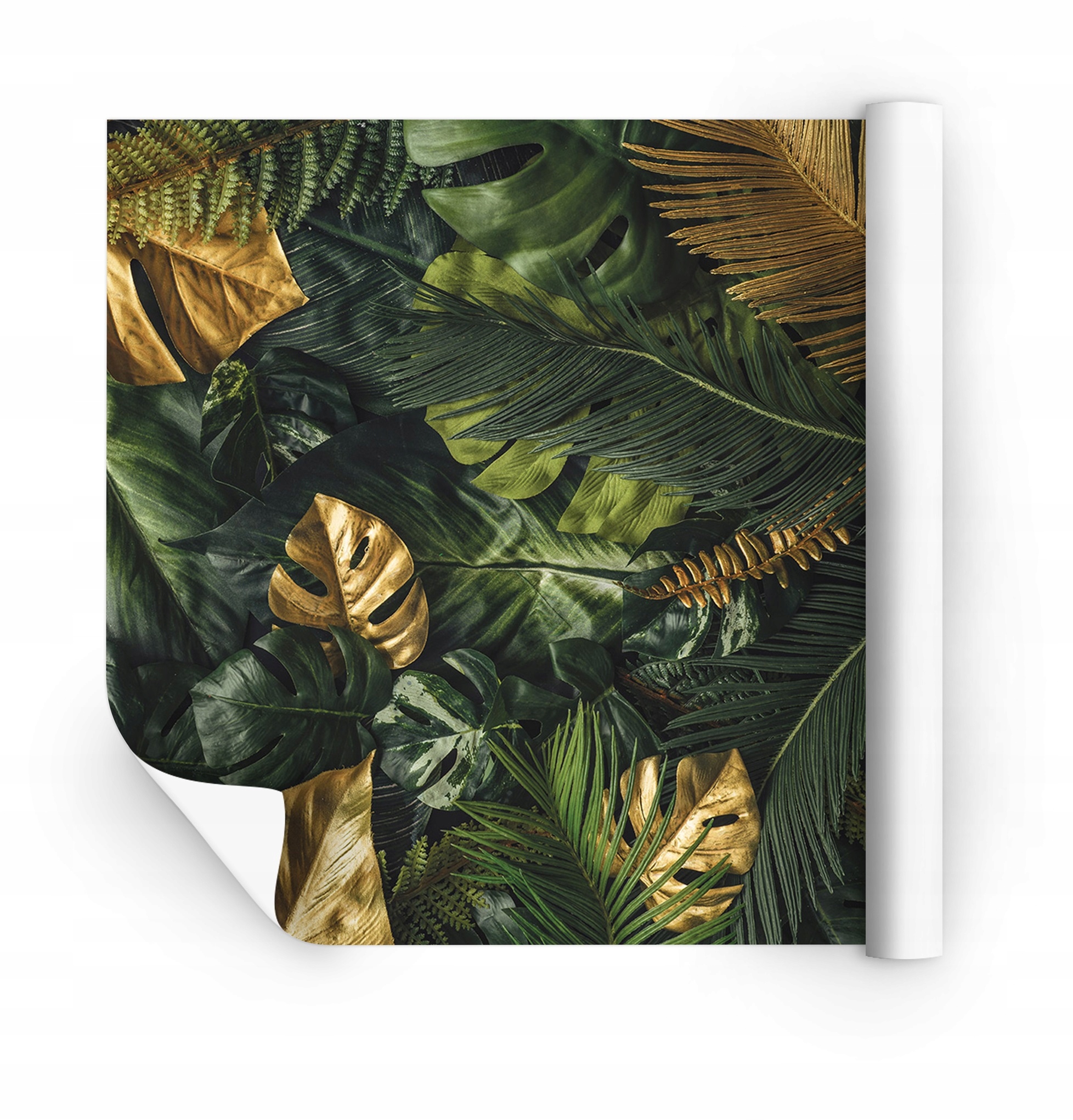 

Fototapeta na wymiar 3D Biała Liście Kwiaty Tapeta