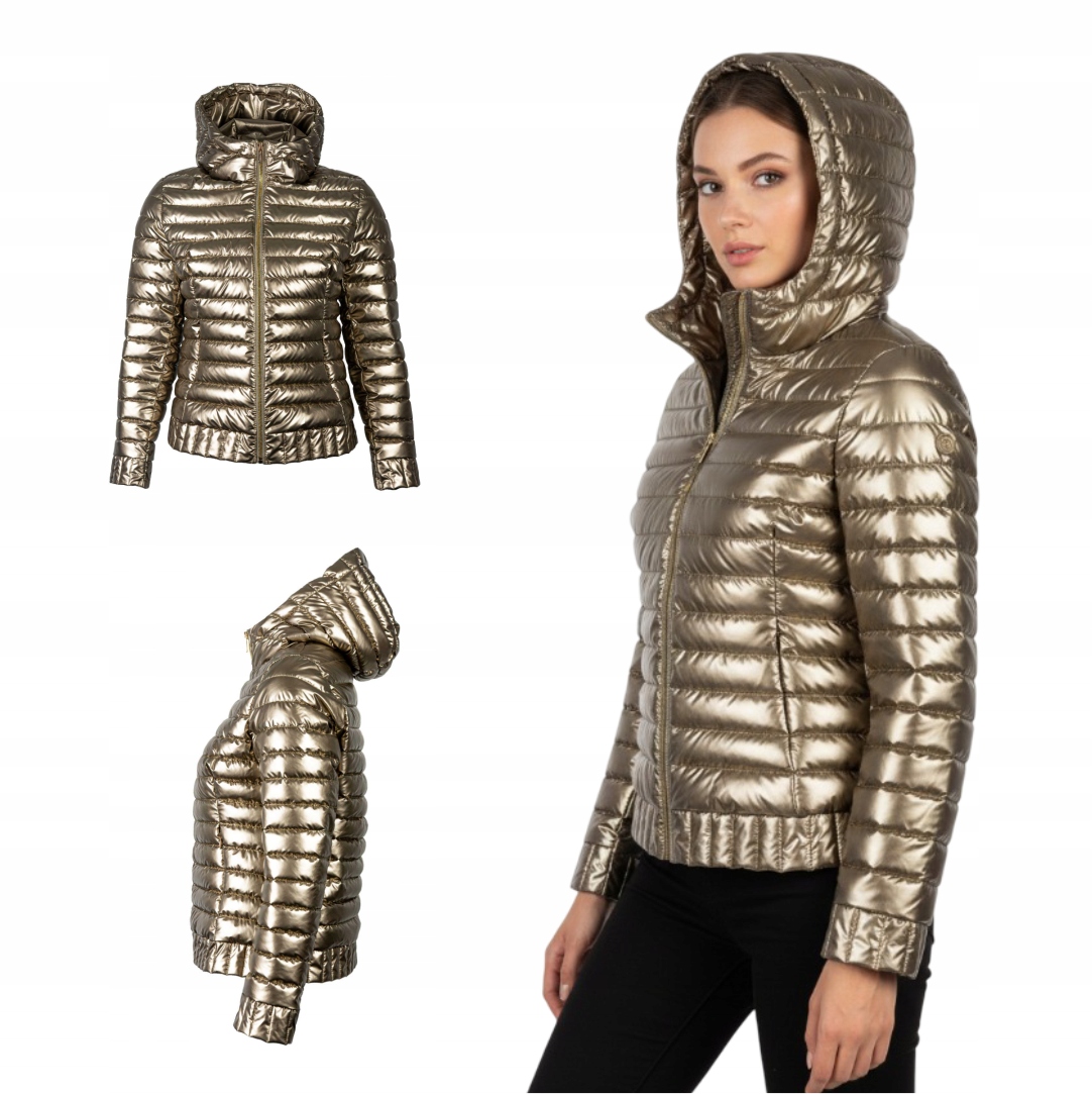 Dámská jarní prošívaná přechodová bunda Madona DI Campiglio zlatá XL