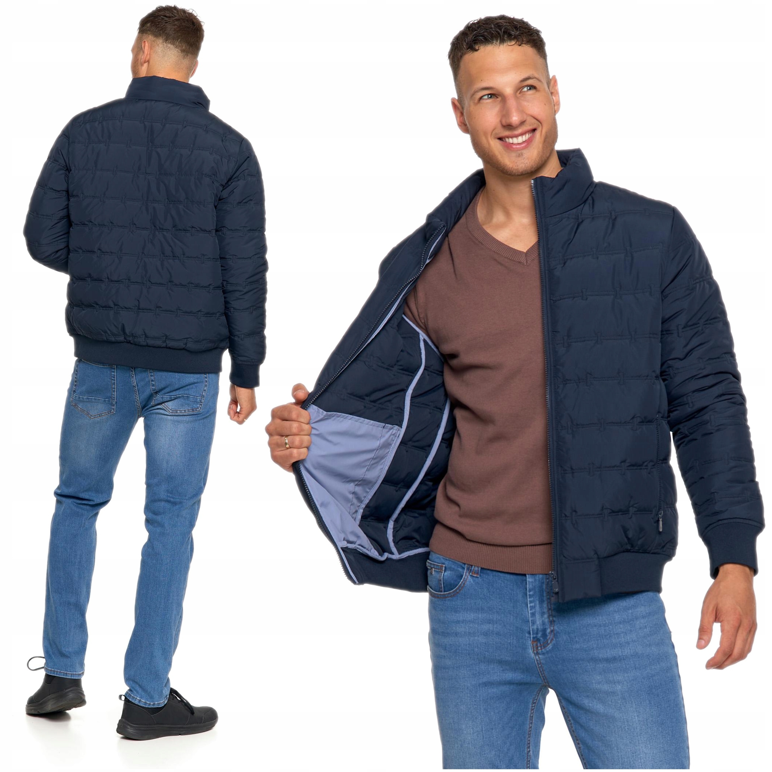 Pánská prošívaná bunda Bez Kapuce Módní klasická se stahovacími šňůrkami Moraj XXL