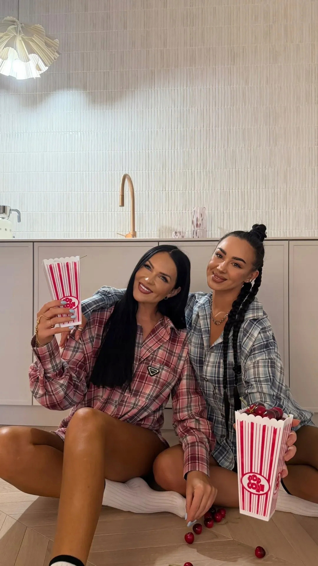 La milla kostkovaná flanelová košile modrá/šedá lauren onesize