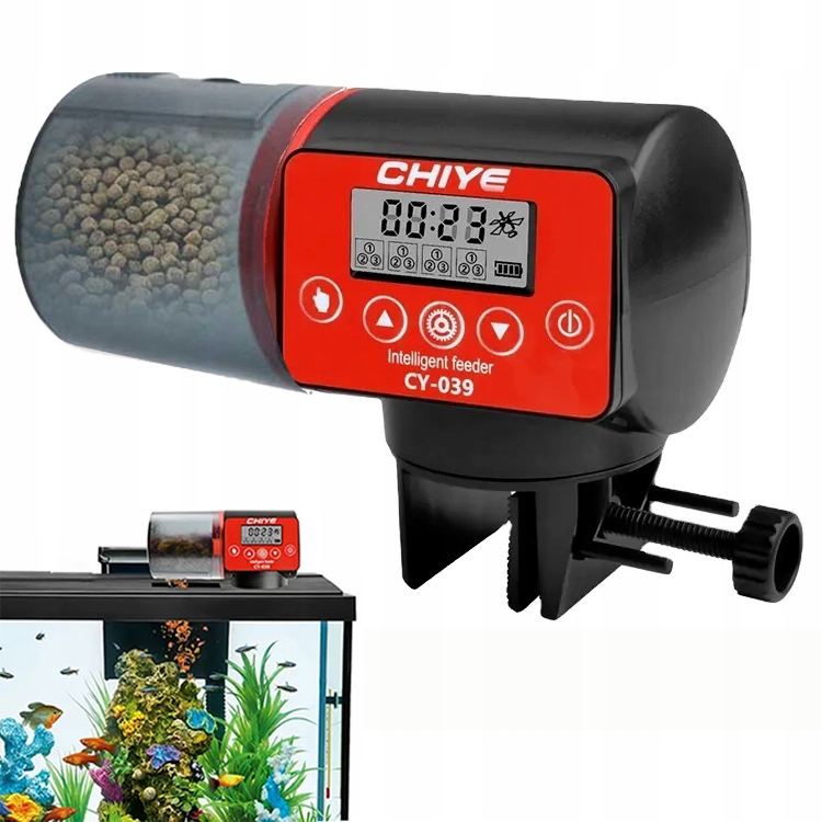 Automatické krmítko pro akvarijní ryby s časovačem