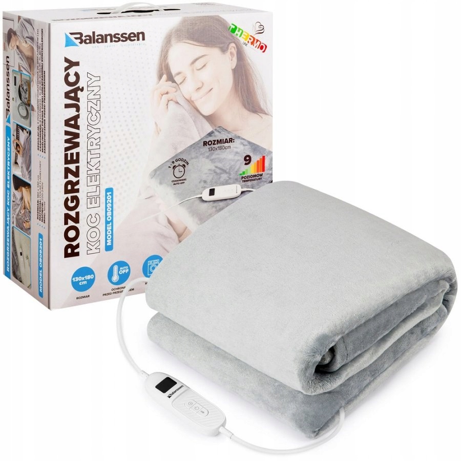 Balanssen elektryczny koc rozgrzewający 130 x 180 cm