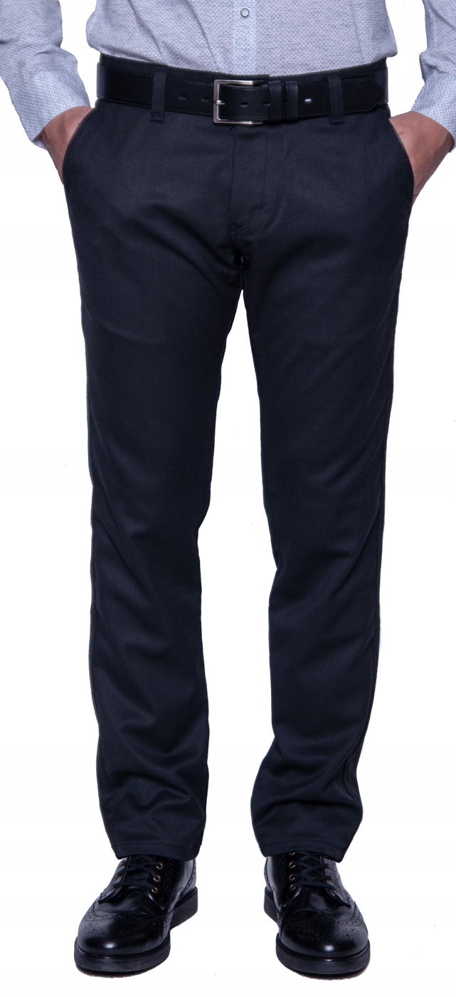 SPODNIE CHINOSY MĘSKIE CZARNE roz. 102 cm L:30 Marka inna