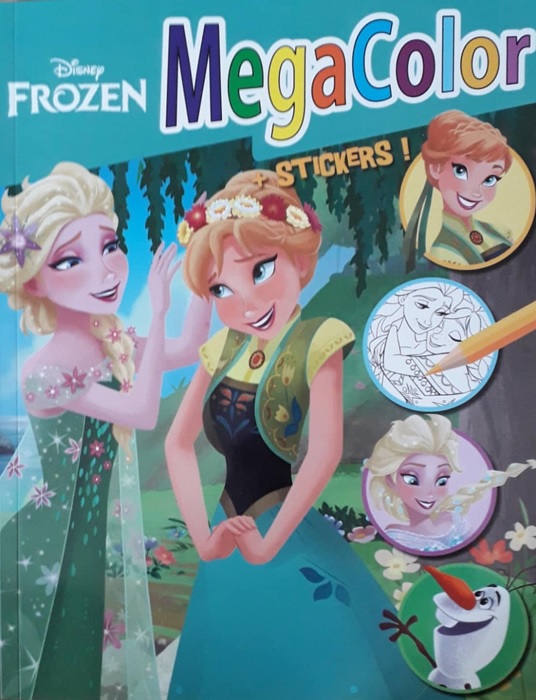 Kolorowanka Megacolor Disney Frozen Kraina Lodu 128str A4 naklejki